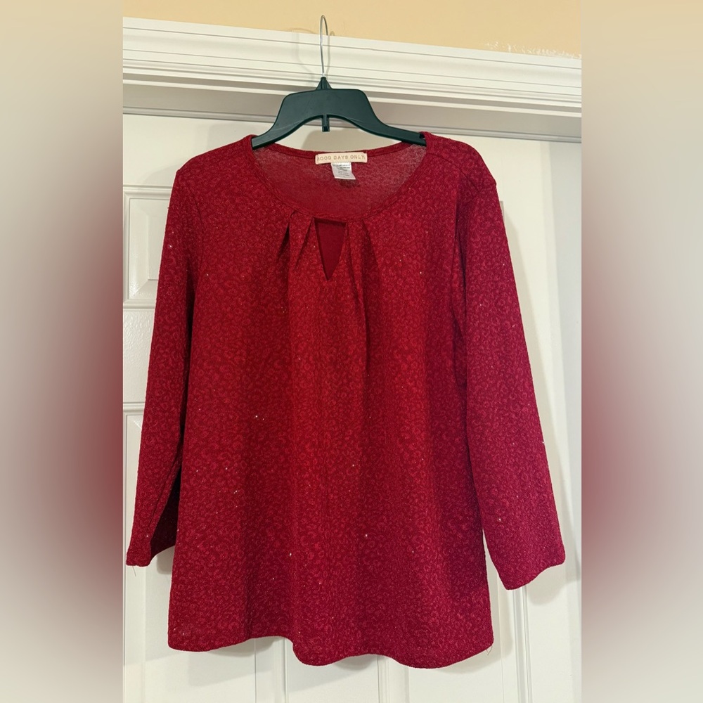 Chic Red Women's Blouse